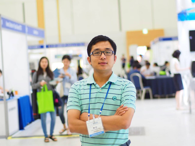 Chử Lương Luân mong muốn đóng góp cho các hoạt động nghiên cứu khoa học của sinh viên VN tại Hàn Quốc	 /// Ảnh: NVCC