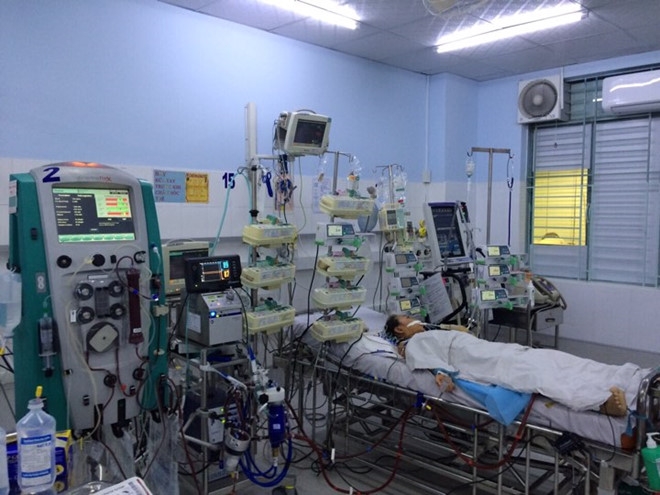 Bệnh nhân viêm cơ tim cấp được điều trị ECMO tại Bệnh viện Nhi đồng 1 (TP.HCM)
 /// Ảnh: Bệnh viện cung cấp