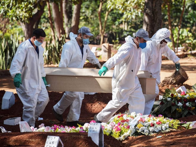 Số người chết vì Covid-19 tăng cao ở Brazil /// AFP