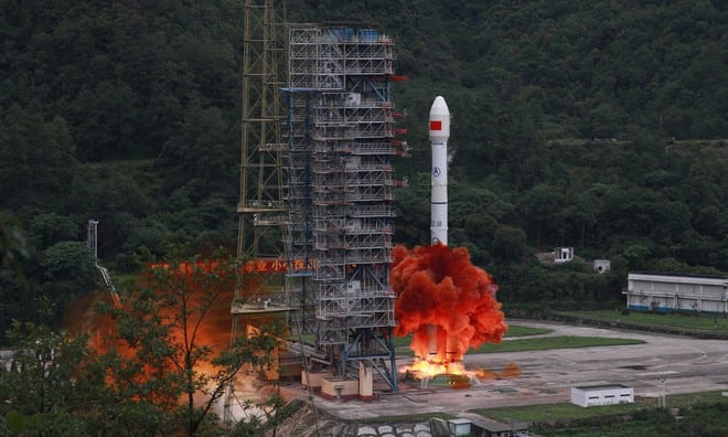 Tên lửa Trường Chinh-3B đưa vệ tinh định vị của Trung Quốc lên quỹ đạo /// Ảnh chụp màn hình Global Times