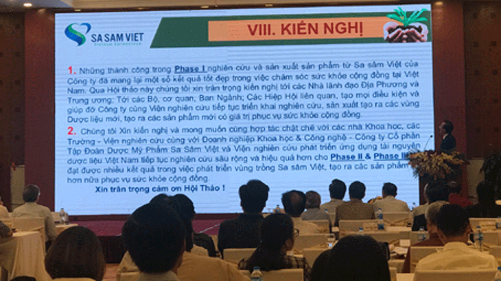 Một số khuyến nghị sản xuất chế phẩm bảo vệ sức khỏe từ dược liệu Sa sâm Việt Nam /// ẢNH LIÊN CHÂU 
