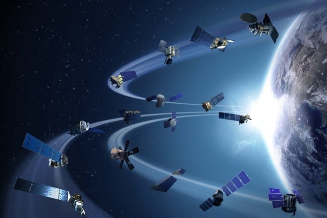 Các vệ tinh trên quỹ đạo trái đất /// Ảnh: NASA