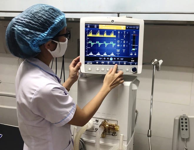 Máy thở do Sở Y tế Quảng Nam mua cấp cho Bệnh viện đa khoa khu vực Quảng Nam để phòng chống dịch Covid-19 /// ẢNH: N.MẠNH