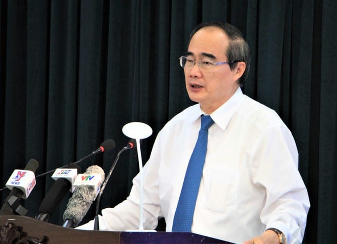 Ông Nguyễn Thiện Nhân, Bí thư Thành ủy TP.HCM phát biểu kết luận hội nghị /// Ảnh: Sỹ Đông