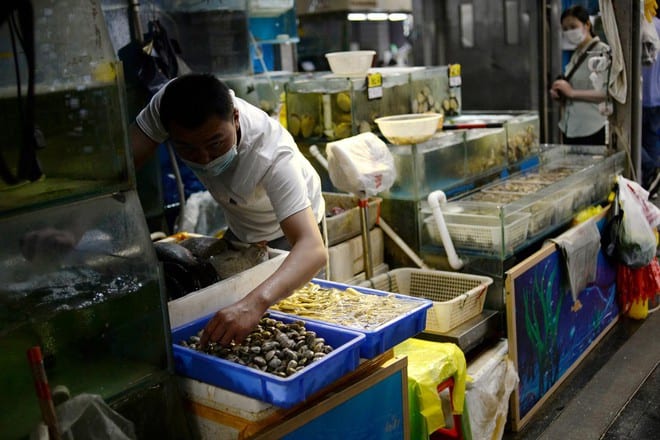 Một chợ hải sản ở Trung Quốc /// Reuters