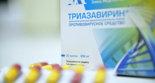 Thuốc Triazavirin do Nga sản xuất được cho là trị Covid-19 hiệu quả /// Chụp màn hình Sputnik