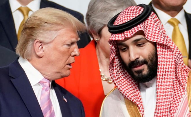 Tổng thống Trump và Quốc vương Salman tại hội nghị G20 ở Osaka, Nhật Bản tháng 6.2019 /// Reuters