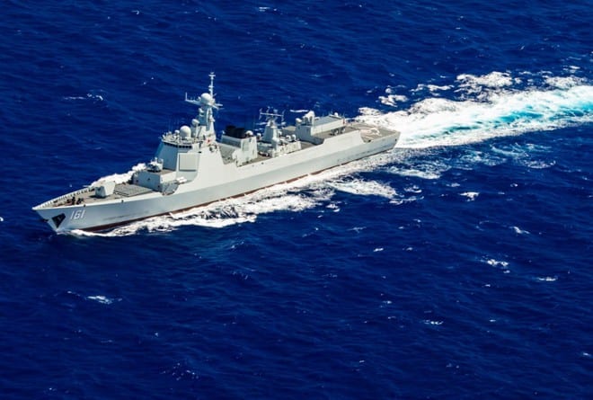 Tàu khu trục Trung Quốc diễn tập ở Biển Đông hồi tháng 8.2020 /// Chụp màn hình Chinamil.com.cn
