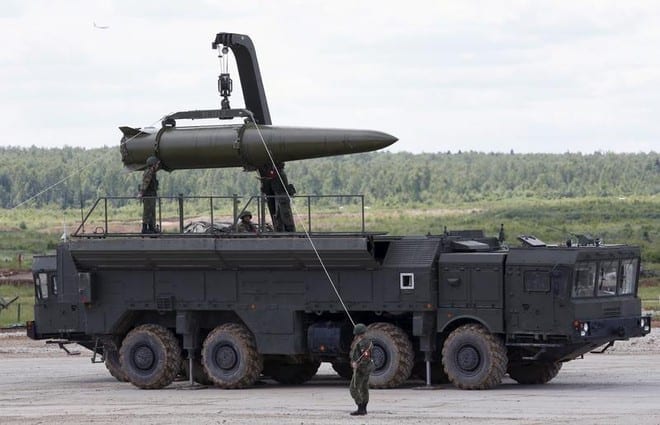 Hệ thống tên lửa chiến thuật Iskander có thể được trang bị đầu đạn hạt nhân của Nga /// Reuters