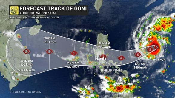 Philippines sơ tán hơn1 triệu dân tránh ‘siêu bão mạnh nhất thế giới Goni - Ảnh 2.