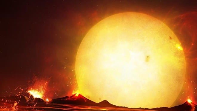 Hình ảnh mô phỏng một hệ hành tinh nóng /// AFP/Getty