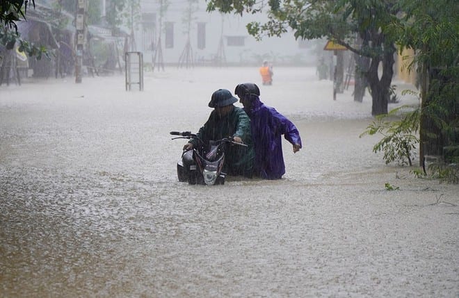 Mưa gây ngập lụt ở TP.Đông Hà, Quảng Trị /// ẢNH: NGUYỄN PHÚC