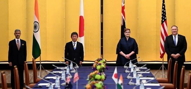 Ngoại trưởng các nước 'bộ tứ kim cương' gặp nhau tại Tokyo vào ngày 6.10 /// Reuters