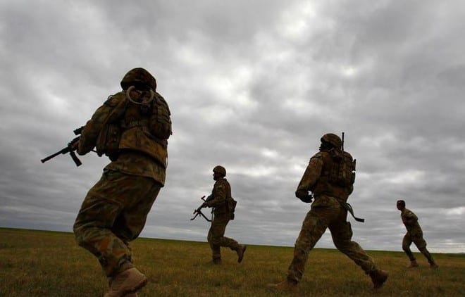 Binh sĩ đặc nhiệm Úc tham gia huấn luyện tại Melbourne năm 2011 /// Reuters