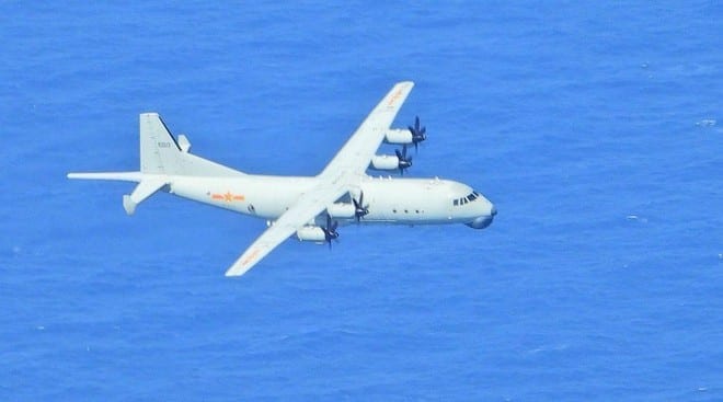 Máy bay săn ngầm Y-8 của Trung Quốc đại lục thường xuyên bay vào ADIZ của Đài Loan /// Ảnh chụp màn hình DefPost