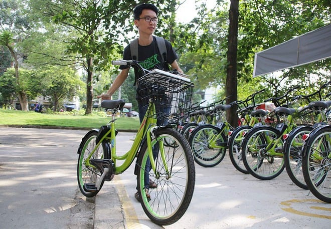 TP.HCM từng triển khai mô hình xe đạp công cộng tại khu Đại học Quốc gia TP.HCM /// Ảnh: Đậu Tiến Đạt