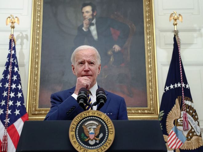 Tổng thống Joe Biden phát biểu tại Nhà Trắng /// Ảnh: Reuters