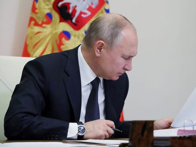 Tổng thống Putin trong một cuộc họp hồi tháng 12.2020 /// REUTERS