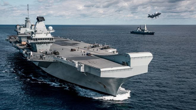 Tàu sân bay Anh HMS Queen Elizabeth được cho là sẽ đến Biển Đông trong năm nay /// Ảnh: Hải quân Anh