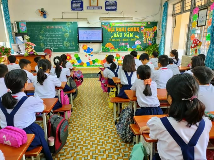 Tiết sinh hoạt lớp tại Trường tiểu học Trần Văn Ơn, quận Gò Vấp, TP.HCM /// Ảnh của trường