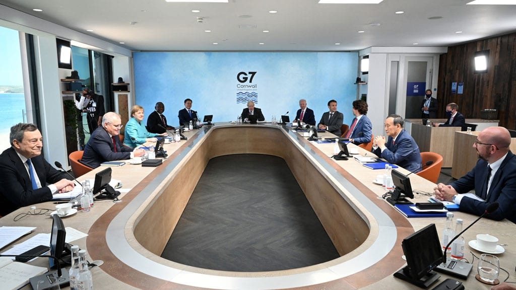 Các lãnh đạo dự cuộc họp G7 mở rộng ngày 12.6 /// AFP