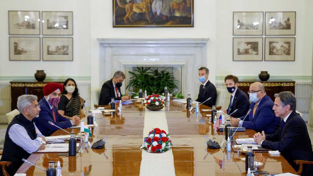 Phái đoàn ngoại giao Mỹ và Ấn Độ gặp nhau tại New Delhi ngày 28.7 /// REUTERS