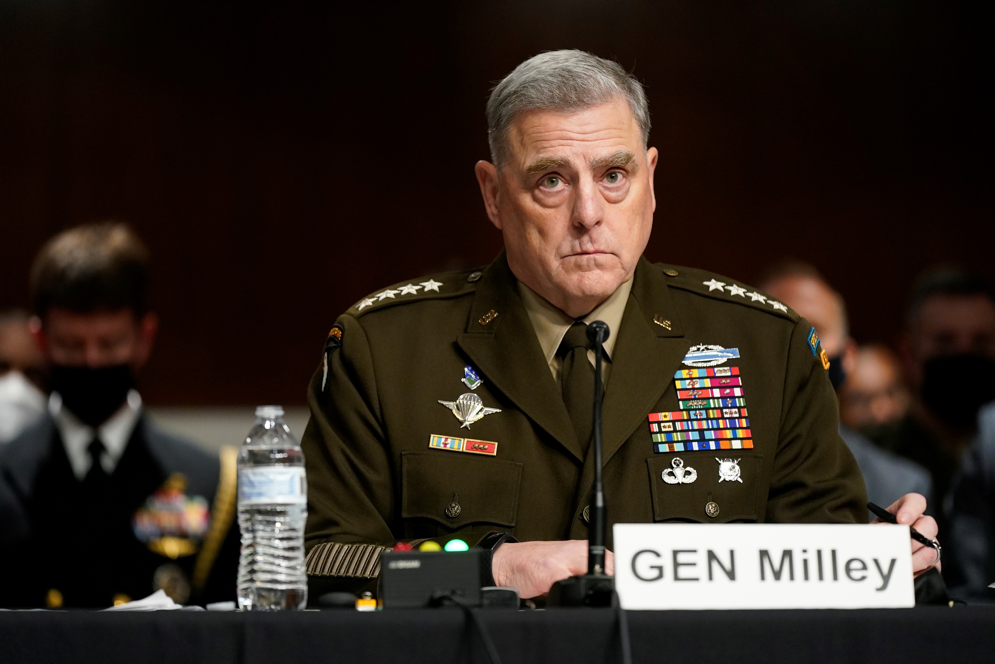 Tướng Mark Milley tại phiên điều trần trước Ủy ban Quân vụ Thượng viện vào ngày 28.9 /// Reuters