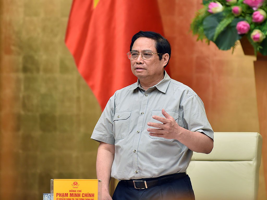 Thủ tướng Phạm Minh Chính phát biểu tại cuộc họp /// ẢNH: NHẬT BẮC
