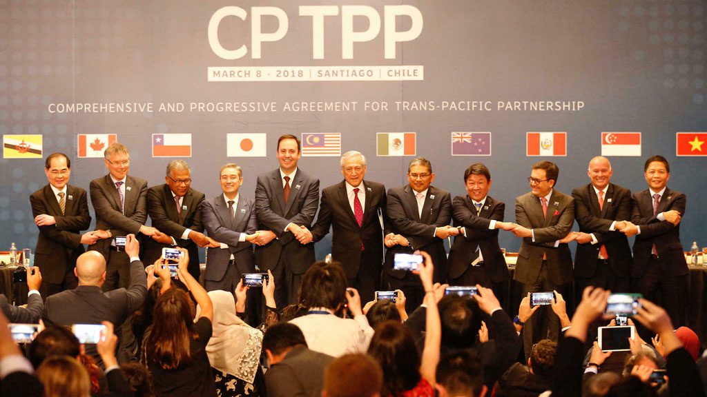 Đại diện các bên sau lễ ký kết CPTPP tại Chile hồi năm 2018 /// REUTERS