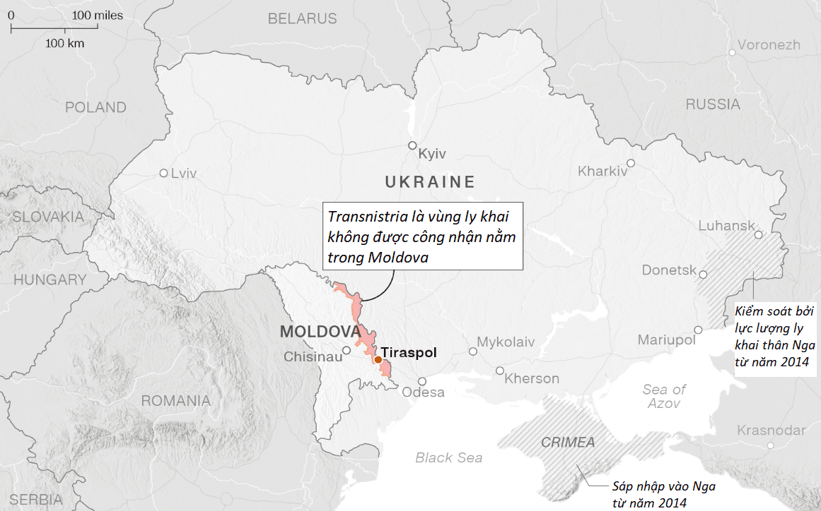 Vì sao Transnistria, vùng ly khai của Moldova, có thể bị lôi vào xung đột Nga-Ukraine? - ảnh 1