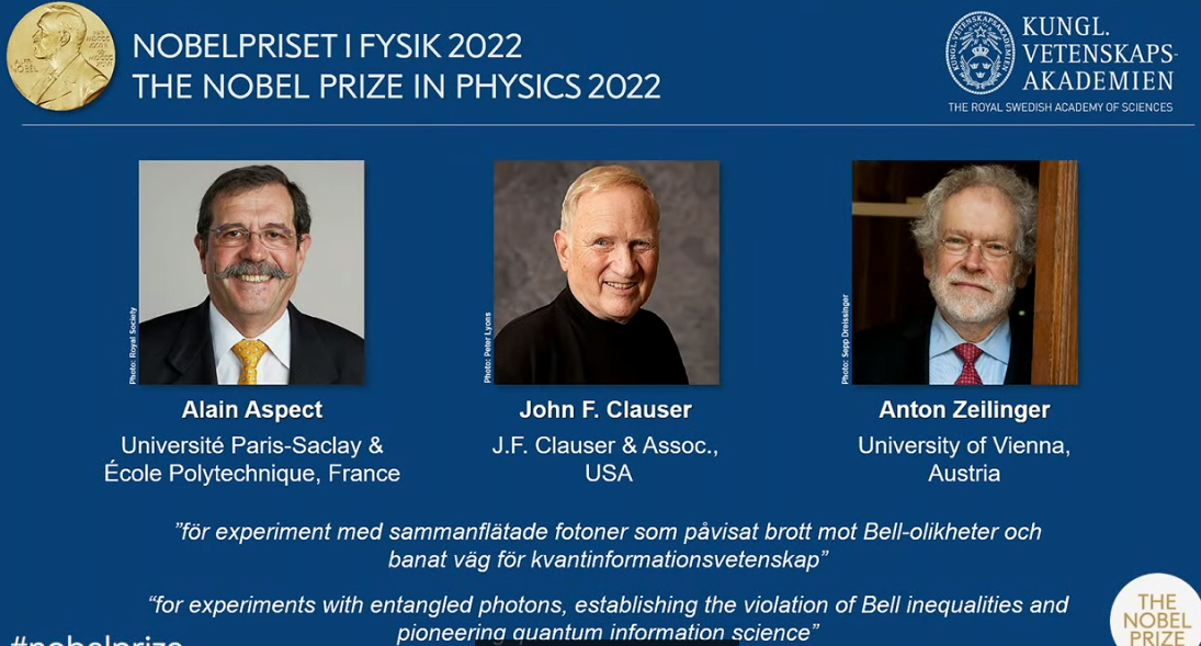 Nghiên cứu cơ học lượng tử lên ngôi Nobel Vật lý 2022 - ảnh 1