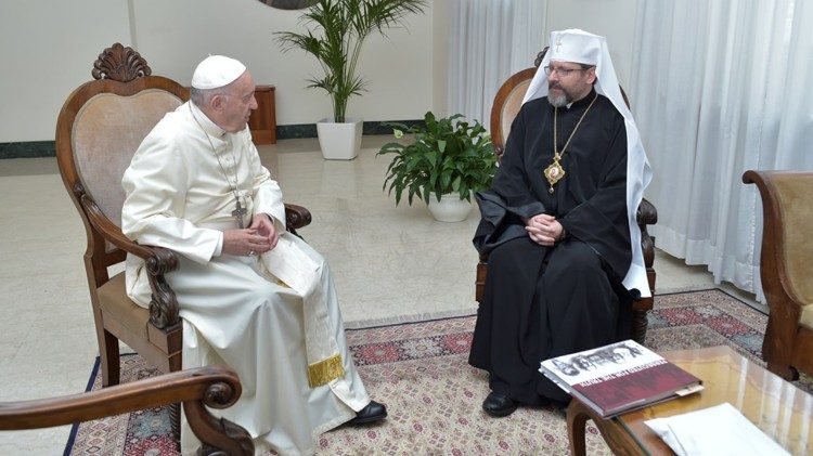 Đức Thánh Cha và Đức Tổng Giám Mục Trưởng Sviatoslav Shevchuk