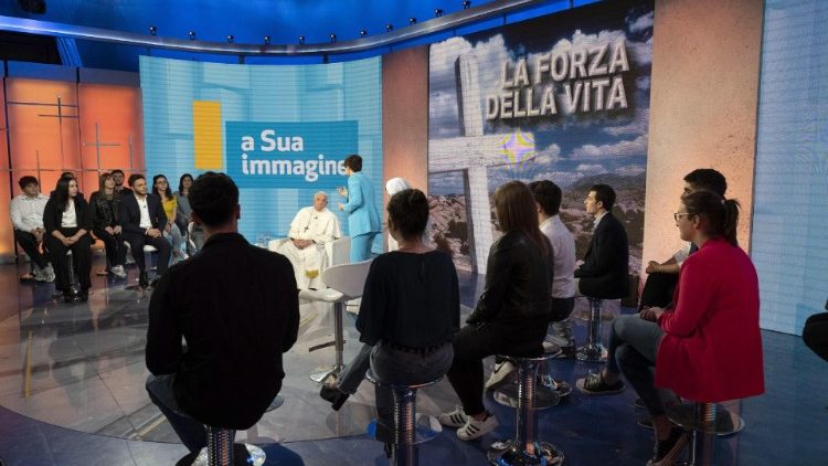 Pope Francis on RAI TV broadcast