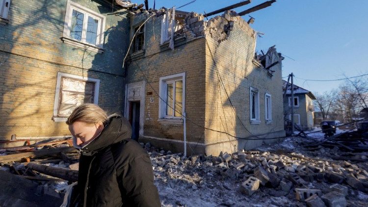 Aftermath of recent shelling in Makiivka