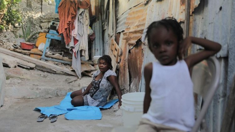 UNICEF Executive Director Catherine Russell visits camp of internally displaced people, in Port-au-Prince