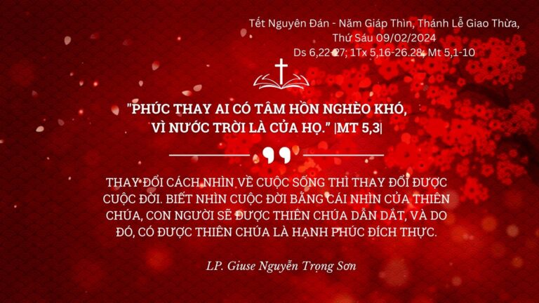 Lời Chúa Mỗi Ngày - Thánh Lễ Giao Thừa