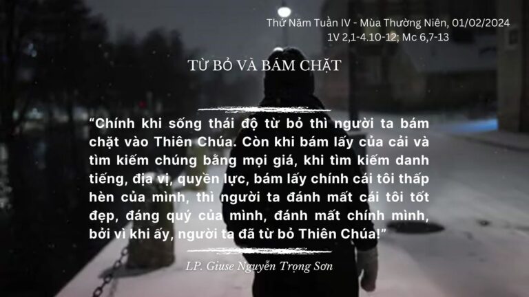 Lời Chúa Mỗi Ngày - Thứ Năm Tuần IV Mùa Thường Niên