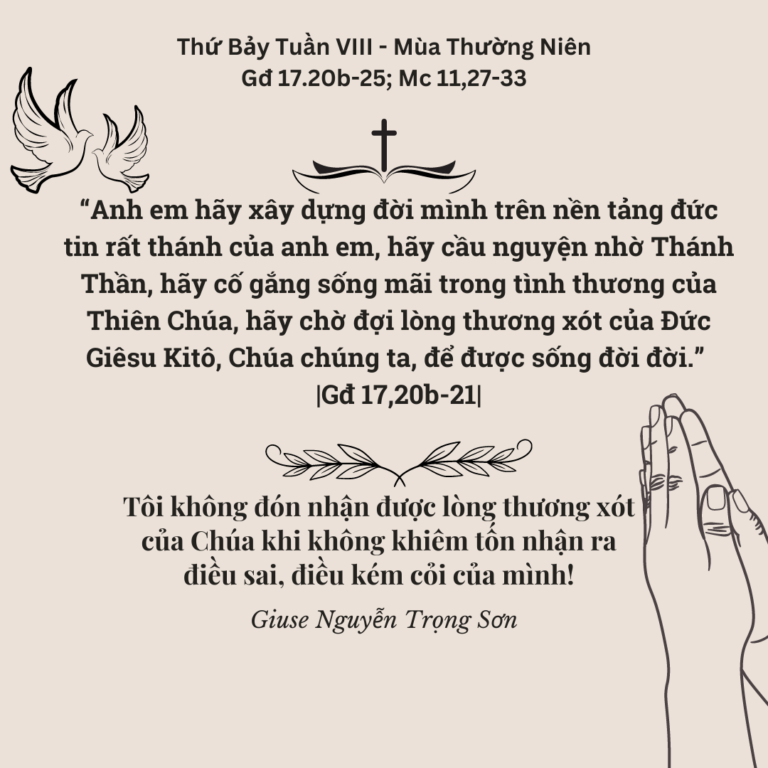 Thứ Bảy Tuần VIII - Mùa Thường Niên