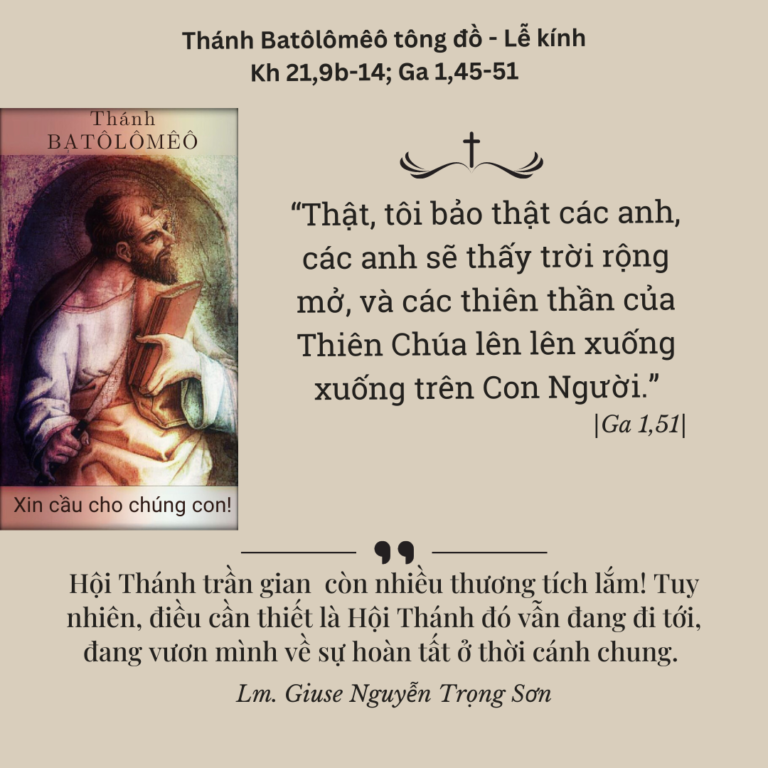 Thánh Batôlômêô tông đồ - Lễ kính