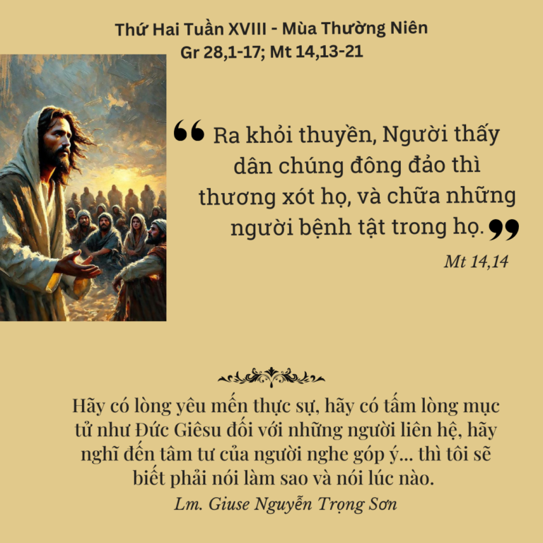 Thứ Hai Tuần XVIII - Mùa Thường Niên
