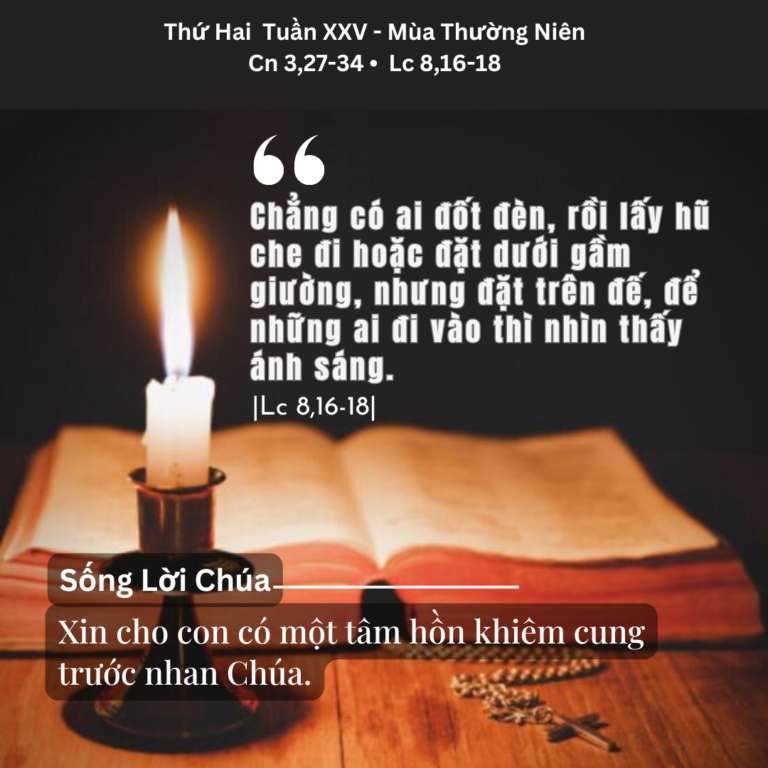 Thứ Hai Tuần XXV - Mùa Thường Niên