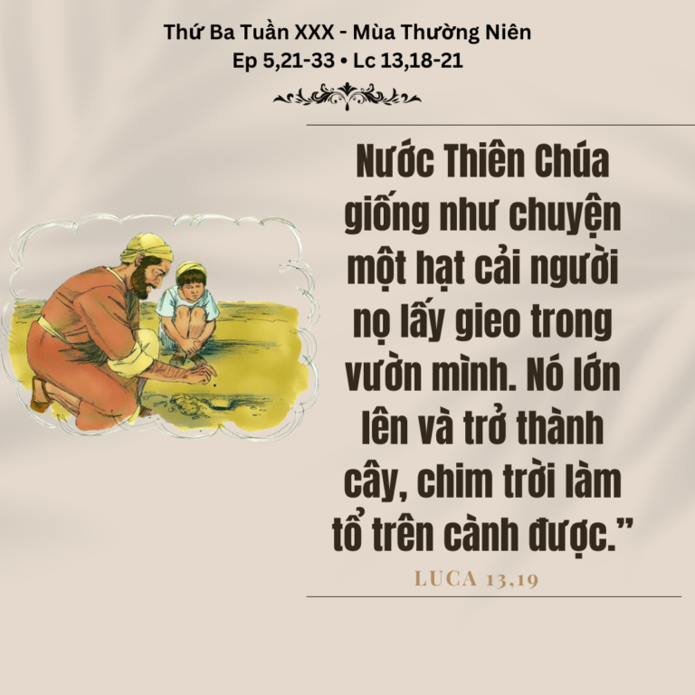 Thứ Ba Tuần XXX - Mùa Thường Niên