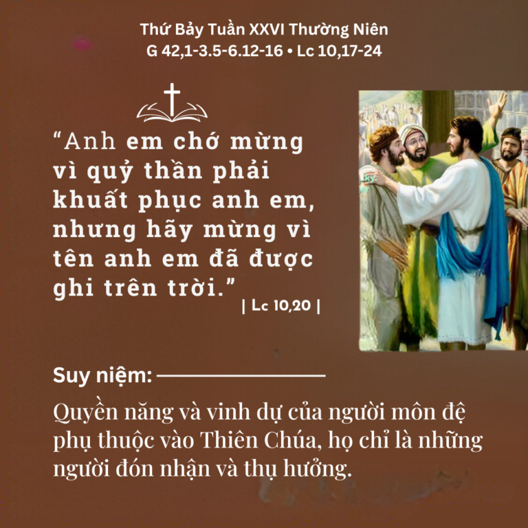 Thứ Bảy Tuần XXVI Thường Niên