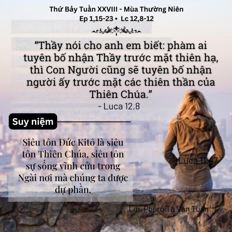 Thứ Bảy Tuần XXVIII - Mùa Thường Niên