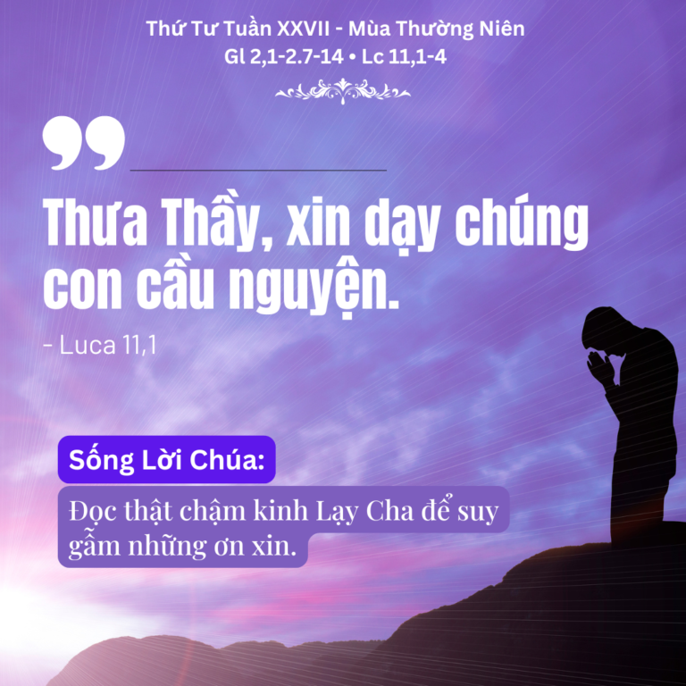Thứ Tư Tuần XXVII - Mùa Thường Niên