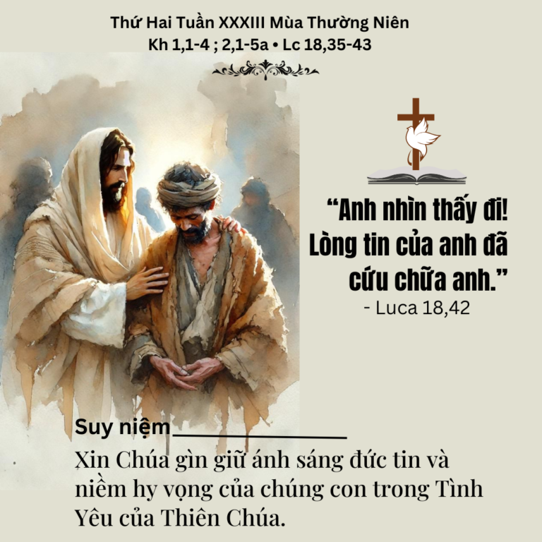 Thứ Hai Tuần XXXIII Mùa Thường Niên