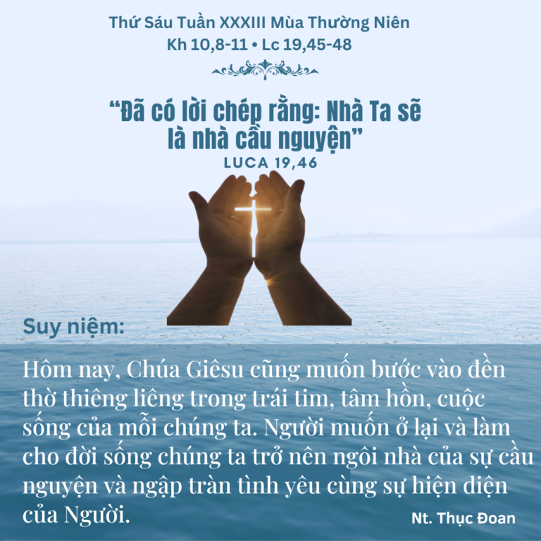 Thứ Sáu Tuần XXXIII Mùa Thường Niên