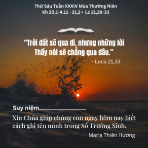 Thứ Sáu Tuần XXXIV Mùa Thường Niên