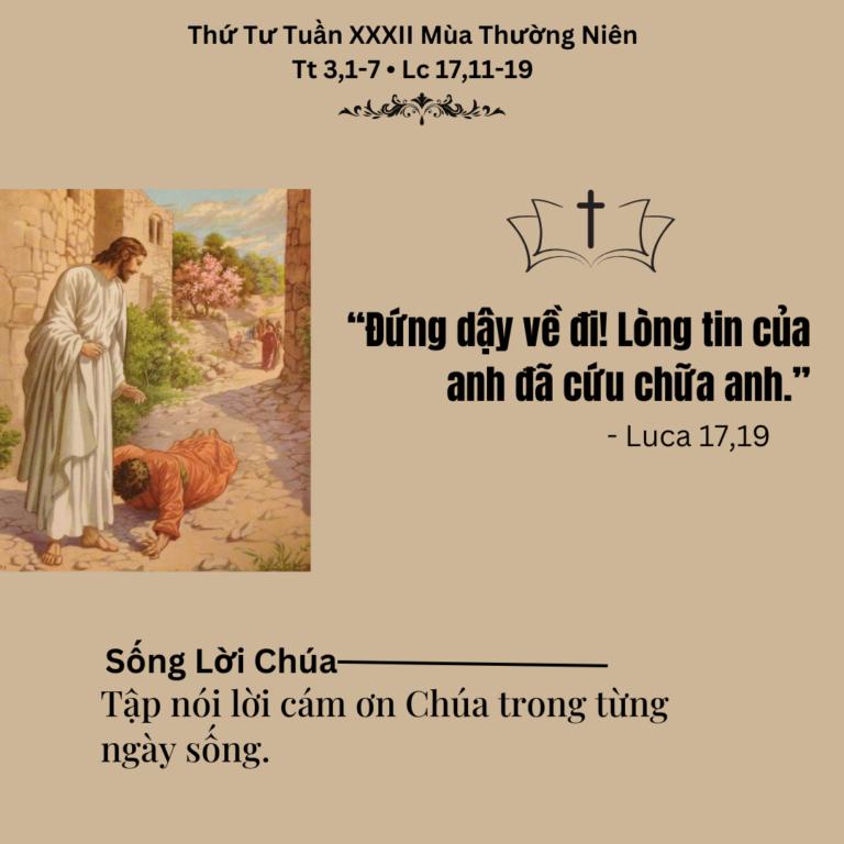 Thứ Tư Tuần XXXII Mùa Thường Niên