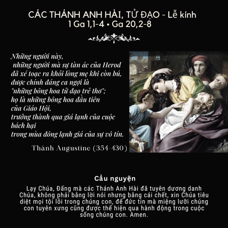 CÁC THÁNH ANH HÀI